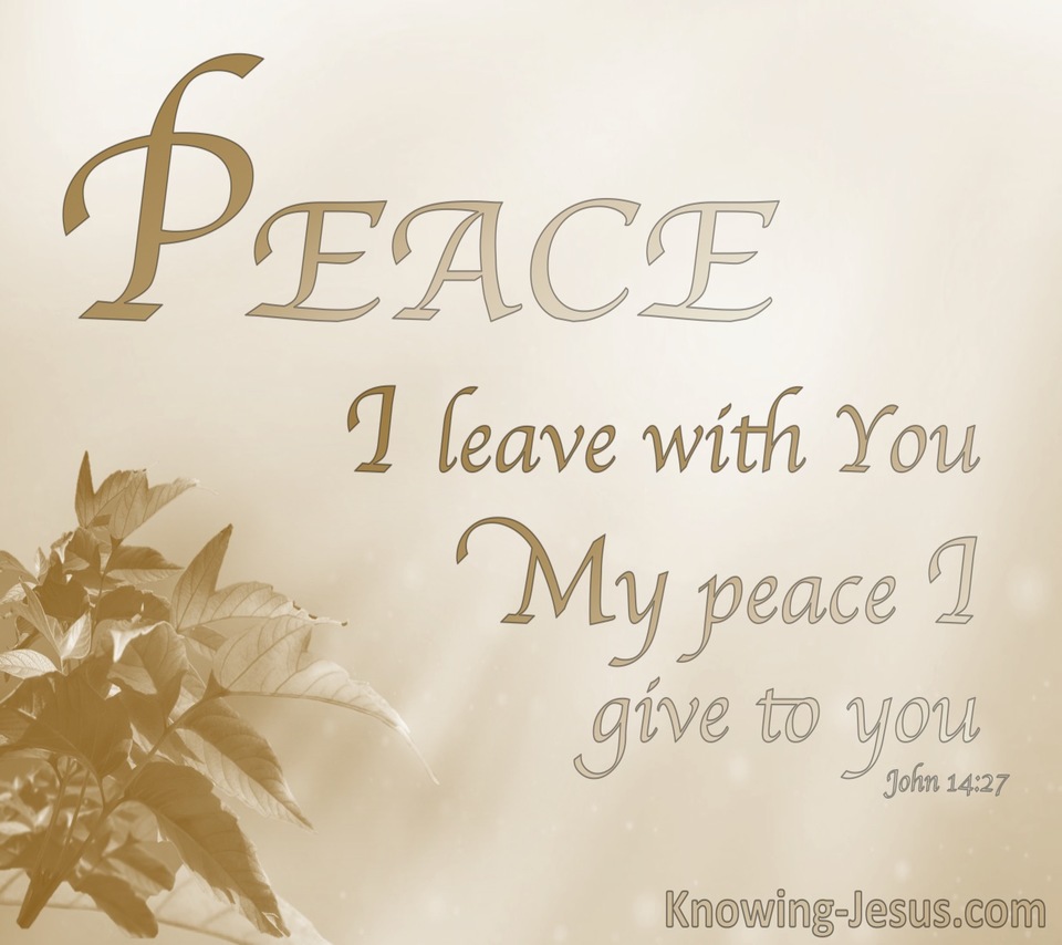 John 14:27 His Perfect Peace (devotional) (beige)